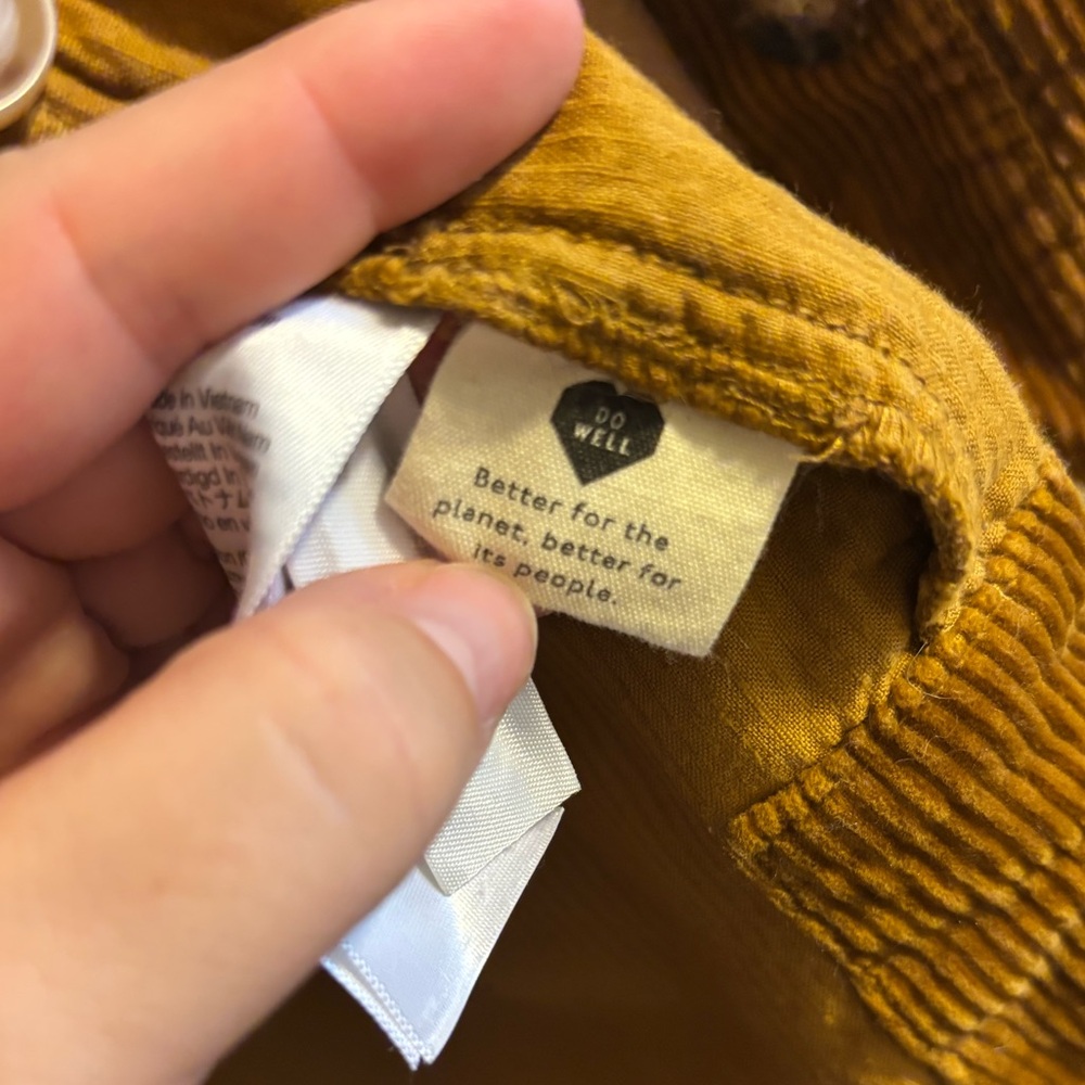 Madewell Golden Tan Corduroy Shacket - Picture 3 of 7